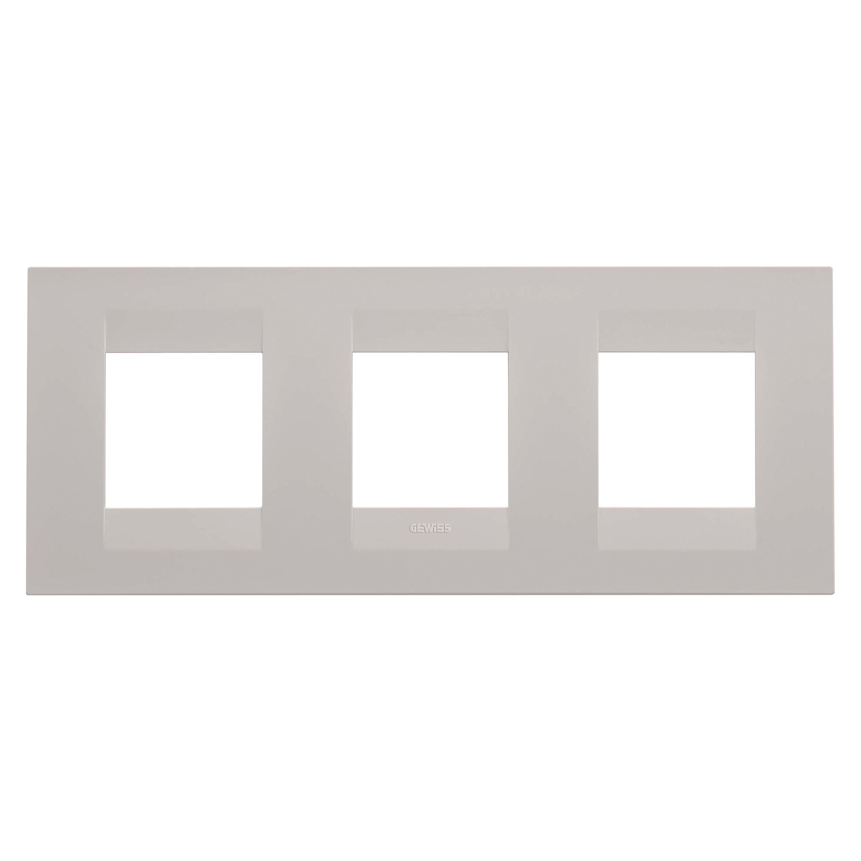 GEWISS - GEWGW16426VL PLACCA GEO INTERNATIONAL - IN TECNOPOLIMERO VERNICIATO - 2+2+2 POSTI ORIZZONTALE - NATURAL BEIGE - CHORUSMART