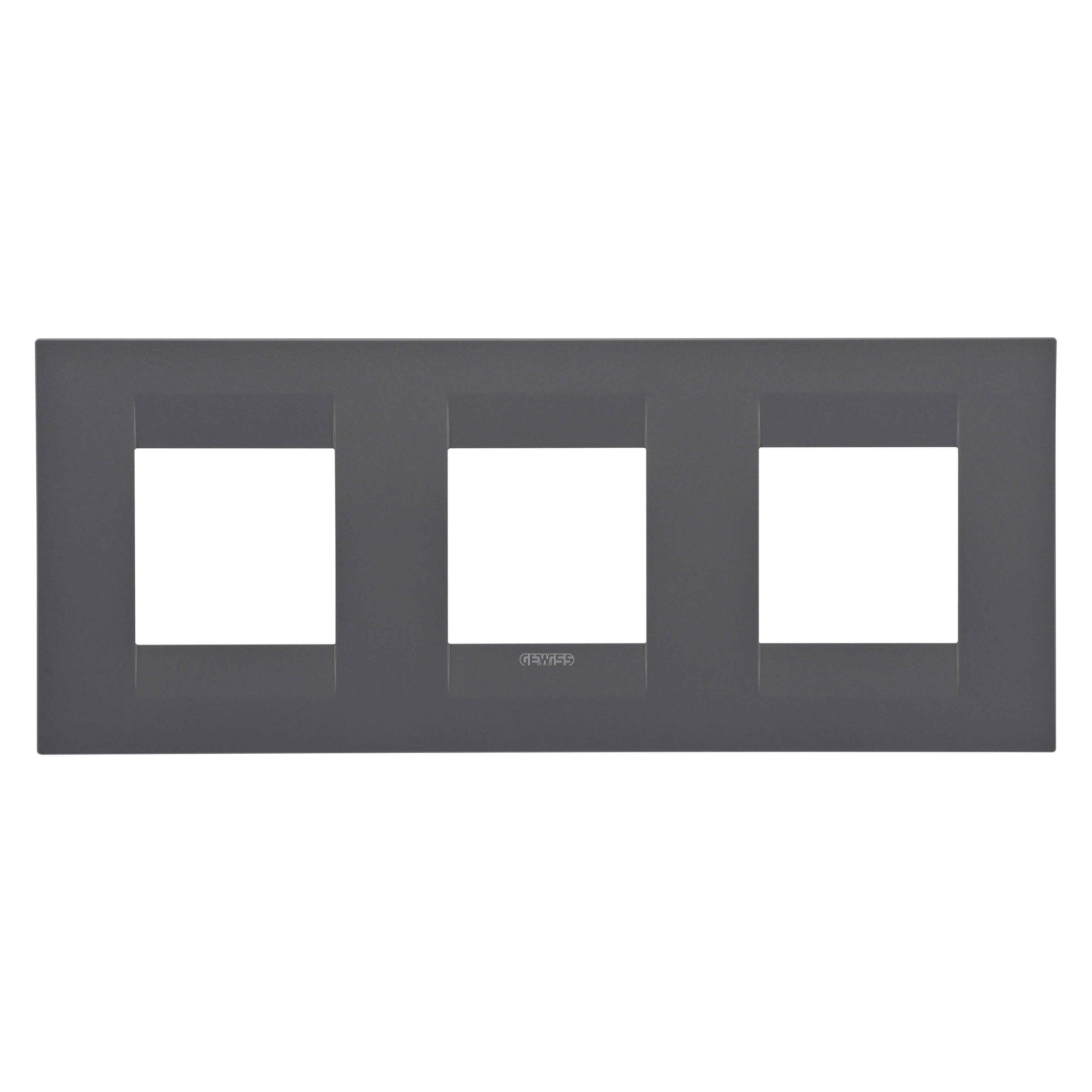 GEWISS - GEWGW16426VN PLACCA GEO INT.2+2+2M O.NERO SATINATO