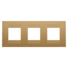 GEWISS - GEWGW16426VO PLACCA GEO INTERNATIONAL - IN TECNOPOLIMERO VERNICIATO - 2+2+2 POSTI ORIZZONTALE - ORO - CHORUSMART