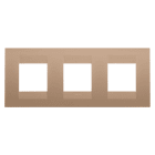 GEWISS - GEWGW16426VX PLACCA GEO INTERNATIONAL - IN TECNOPOLIMERO VERNICIATO - 2+2+2 POSTI ORIZZONTALE - RAME CHIARO - CHORUSMART