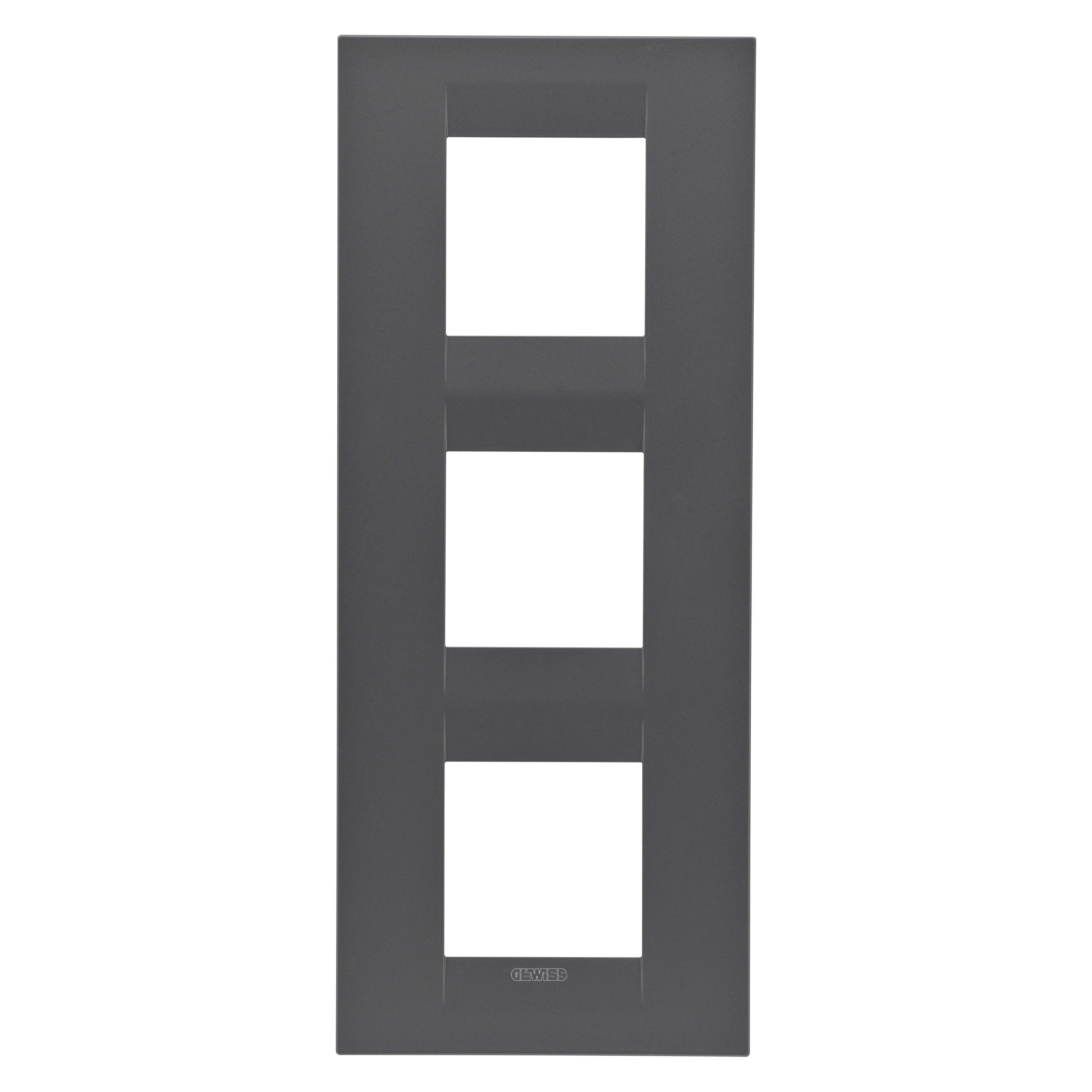 GEWISS - GEWGW16427VN PLACCA GEO INT.2+2+2M V.NERO SATINATO