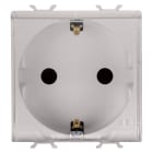 GEWISS - GEWGW13242 PRESA STANDARD TEDESCO 250V ac - 2P+T 16A - 2 MODULI - CON COPERCHIO - NATURAL BEIGE SATINATO - CHORUSMART