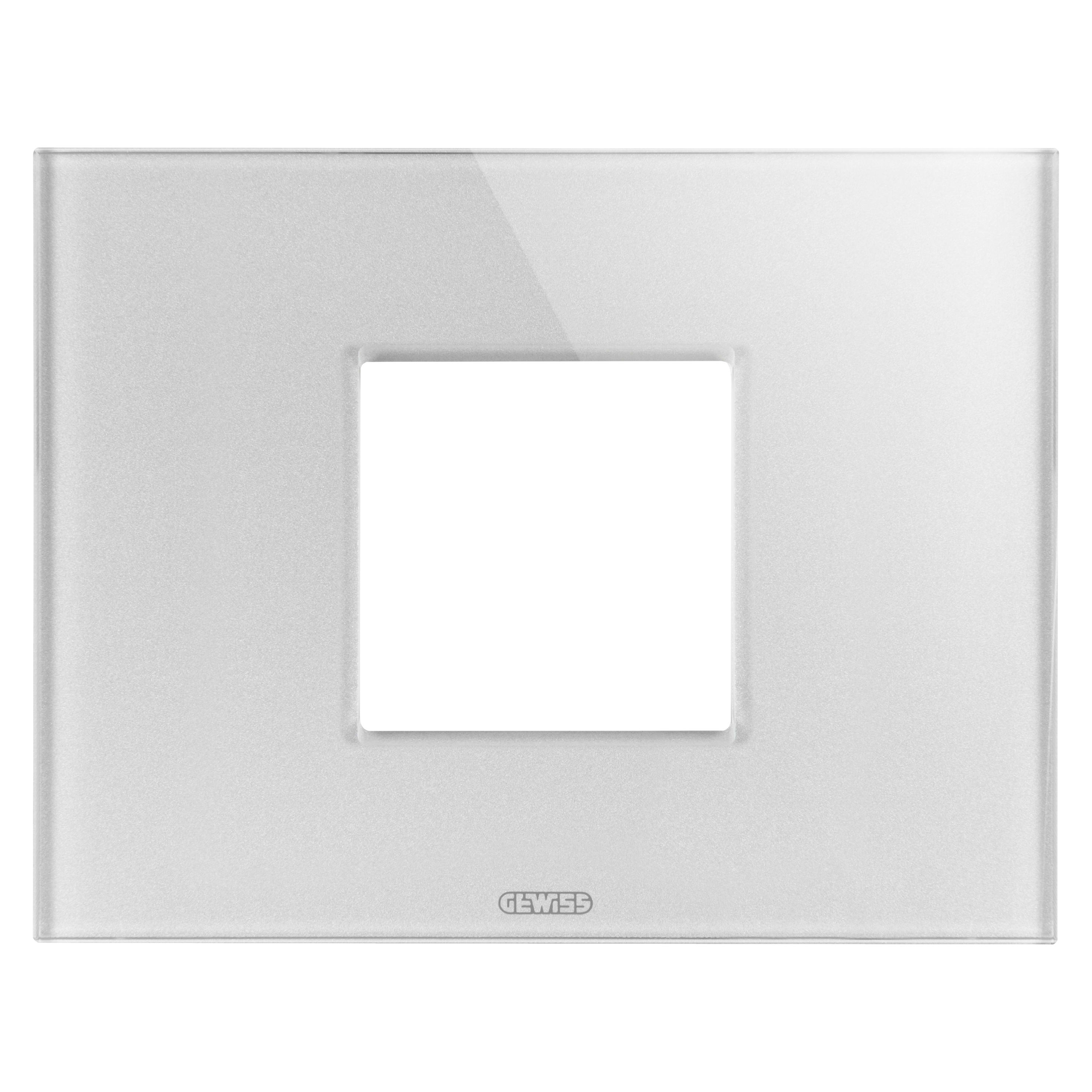 GEWISS - GEWGW16902CT PLACCA ICE - IN VETRO - 2 POSTI - TITANIO - CHORUSMART