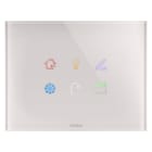 GEWISS - GEWGW16946CL PLACCA ICE TOUCH KNX - IN VETRO - 6 AREE TOUCH - NATURAL BEIGE - CHORUSMART