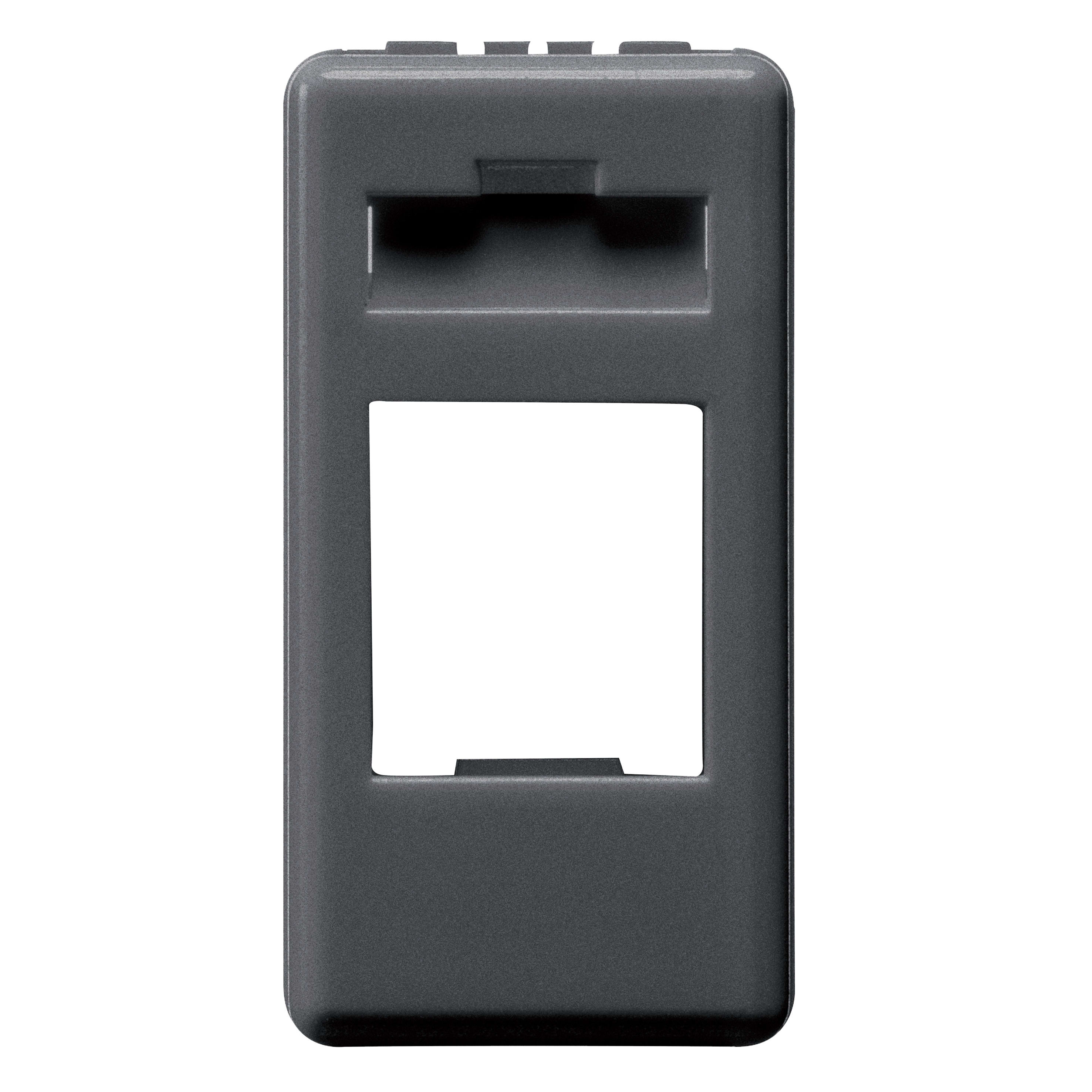 GEWISS - GEWGW21267 CONTENITORE VUOTO PREDISPOSTO PER ALLOGGIAMENTO CONNETTORI - SYSTIMAX COMMSCOPE - 1 MODULO-SYSTEM BLACK