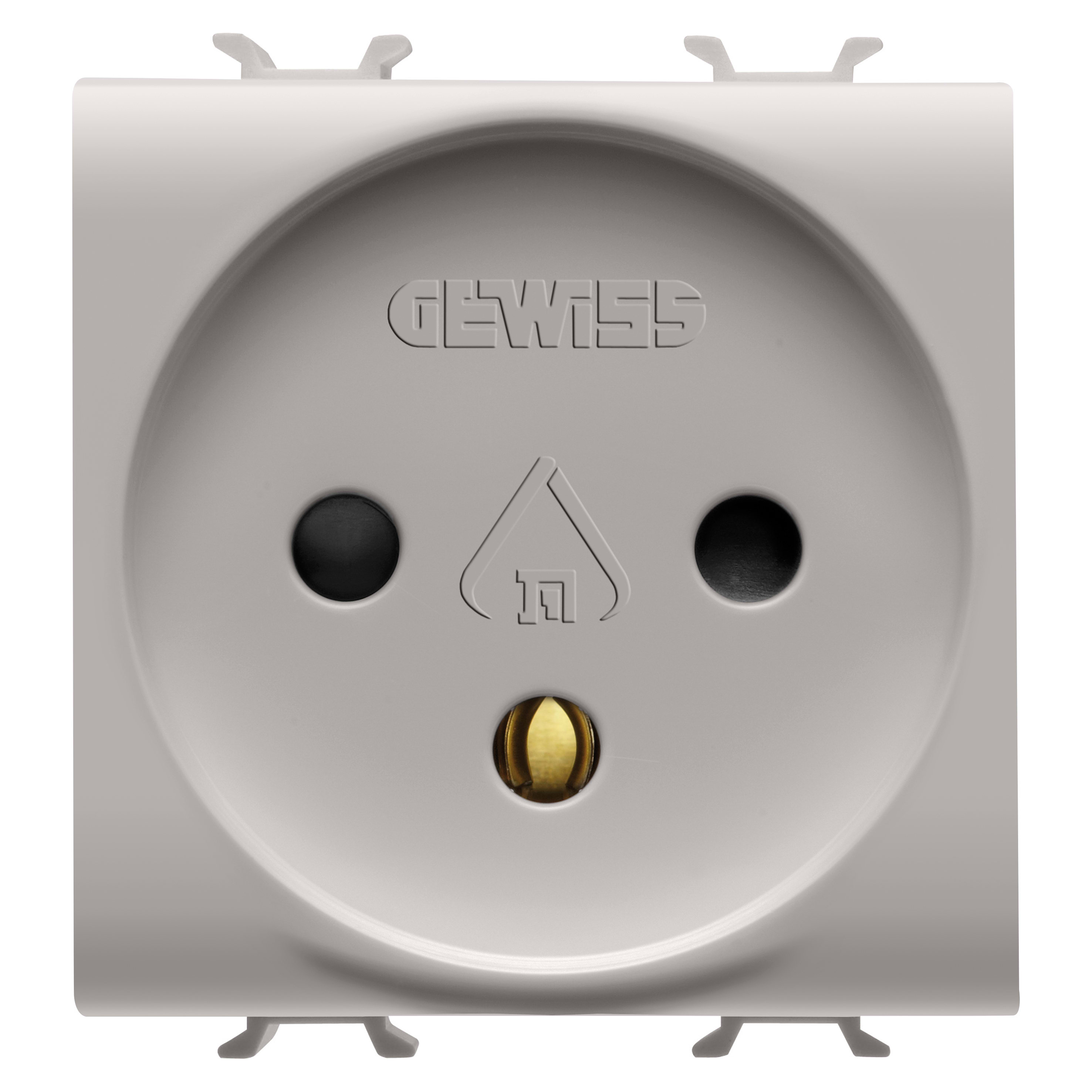 GEWISS - GEWGW13281 PRESA STANDARD ISRAELIANO 250V ac - 2P+T 16A - 2 MODULI - NATURAL BEIGE SATINATO - CHORUSMART