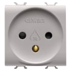 GEWISS - GEWGW13281 PRESA STANDARD ISRAELIANO 250V ac - 2P+T 16A - 2 MODULI - NATURAL BEIGE SATINATO - CHORUSMART