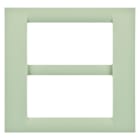 GEWISS - GEWGW22147 PLACCA VIRNA - IN TECNOPOLIMERO FINITURA LUCIDA - 8 POSTI (4+4 SOVRAPPOSTI) - VERDE VENEZIA - SYSTEM