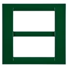 GEWISS - GEWGW22157 PLACCA VIRNA - IN TECNOPOLIMERO FINITURA LUCIDA - 8 POSTI (4+4 SOVRAPPOSTI) - VERDE RACING - SYSTEM