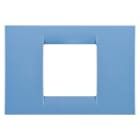 GEWISS - GEWGW22162 PLACCA VIRNA - IN TECNOPOLIMERO FINITURA LUCIDA - 2 POSTI - AZZURRO CIELO - SYSTEM