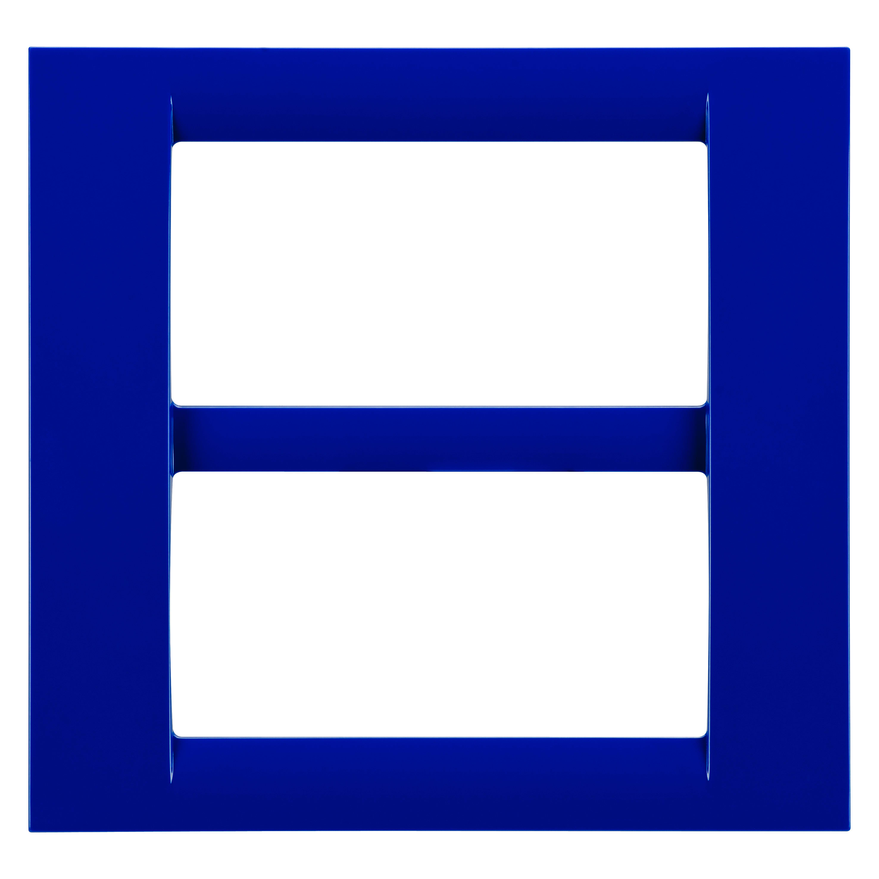 GEWISS - GEWGW22177 PLACCA VIRNA - IN TECNOPOLIMERO FINITURA LUCIDA - 8 POSTI (4+4 SOVRAPPOSTI) - BLU JAZZ - SYSTEM