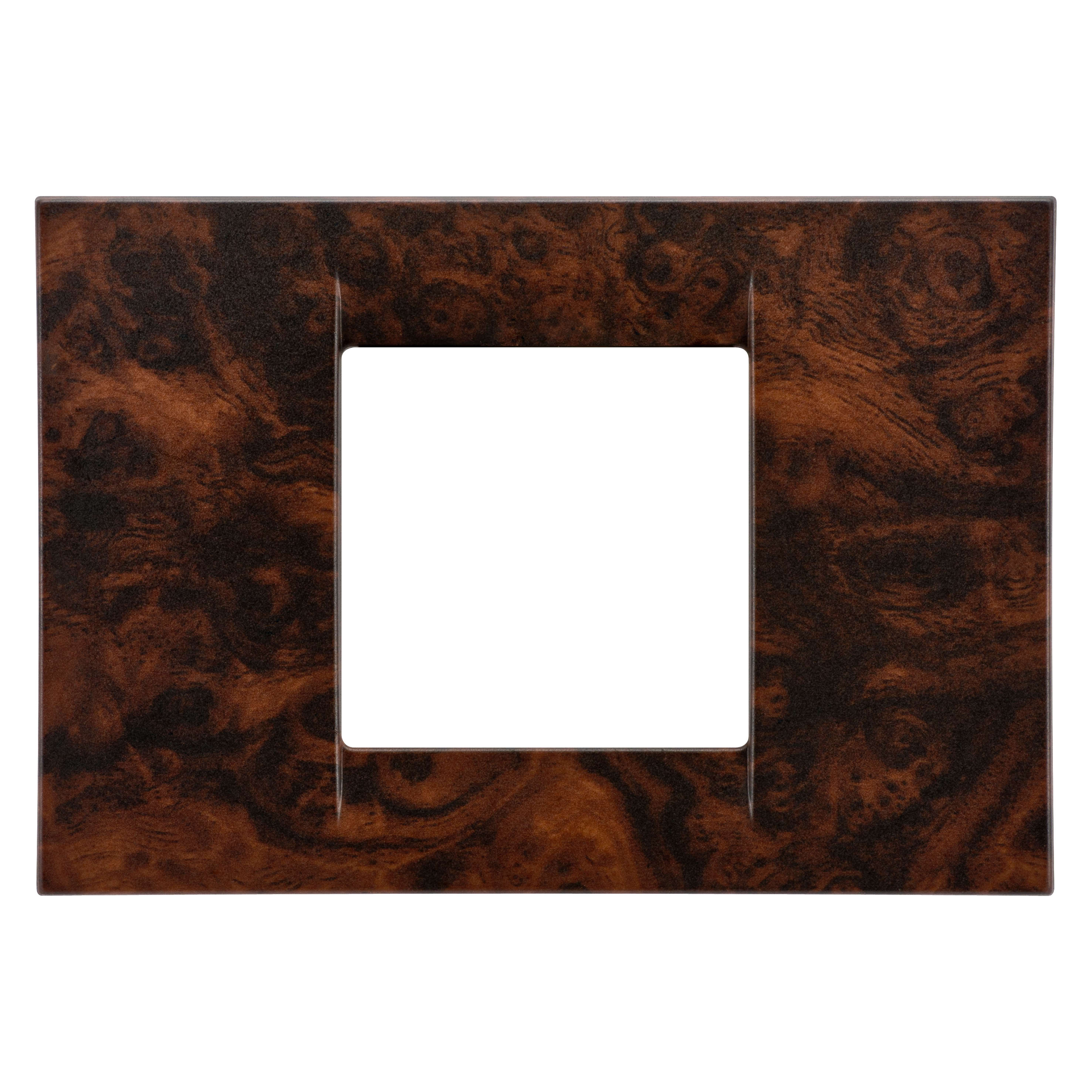 GEWISS - GEWGW22272 PLACCA VIRNA - IN TECNOPOLIMERO - 2 POSTI - RADICA INGLESE - SYSTEM