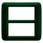 GEWISS - GEWGW22557 PLACCA TOP SYSTEM - IN TECNOPOLIMERO FINITURA LUCIDA - 8 POSTI (4+4 SOVRAPPOSTI) - VERDE RACING - SYSTEM