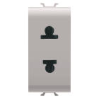 GEWISS - GEWGW13287 PRESA STANDARD EUROAMERICANO 250/125V ac - 2P 15A - 1 MODULO - NATURAL BEIGE SATINATO - CHORUSMART