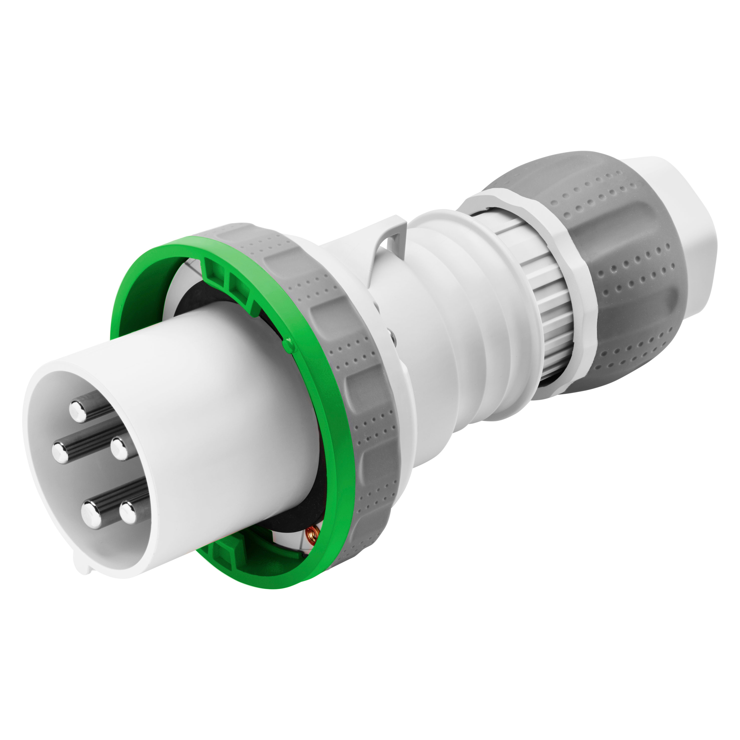GEWISS - GEWGW61062H SPINA MOBILE DIRITTA HP - IP66/IP67/IP68/IP69 - 2P+T 63A >50V >300-500HZ - VERDE - 2H - CABLAGGIO A MANTELLO