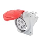 GEWISS - GEWGW62208FH PRESA FISSA DA INCASSO A 10° HP - IP44/IP54 - 2P+T 16A 380-415V 50/60HZ - ROSSO - 9H - CABLAGGIO RAPIDO