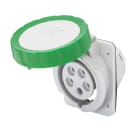 GEWISS - GEWGW62859H PRESA FISSA DA INCASSO A 10° HP - IP66/IP67 - 3P+T 32A >50V >300-500HZ - VERDE - 2H - CABLAGGIO A VITE