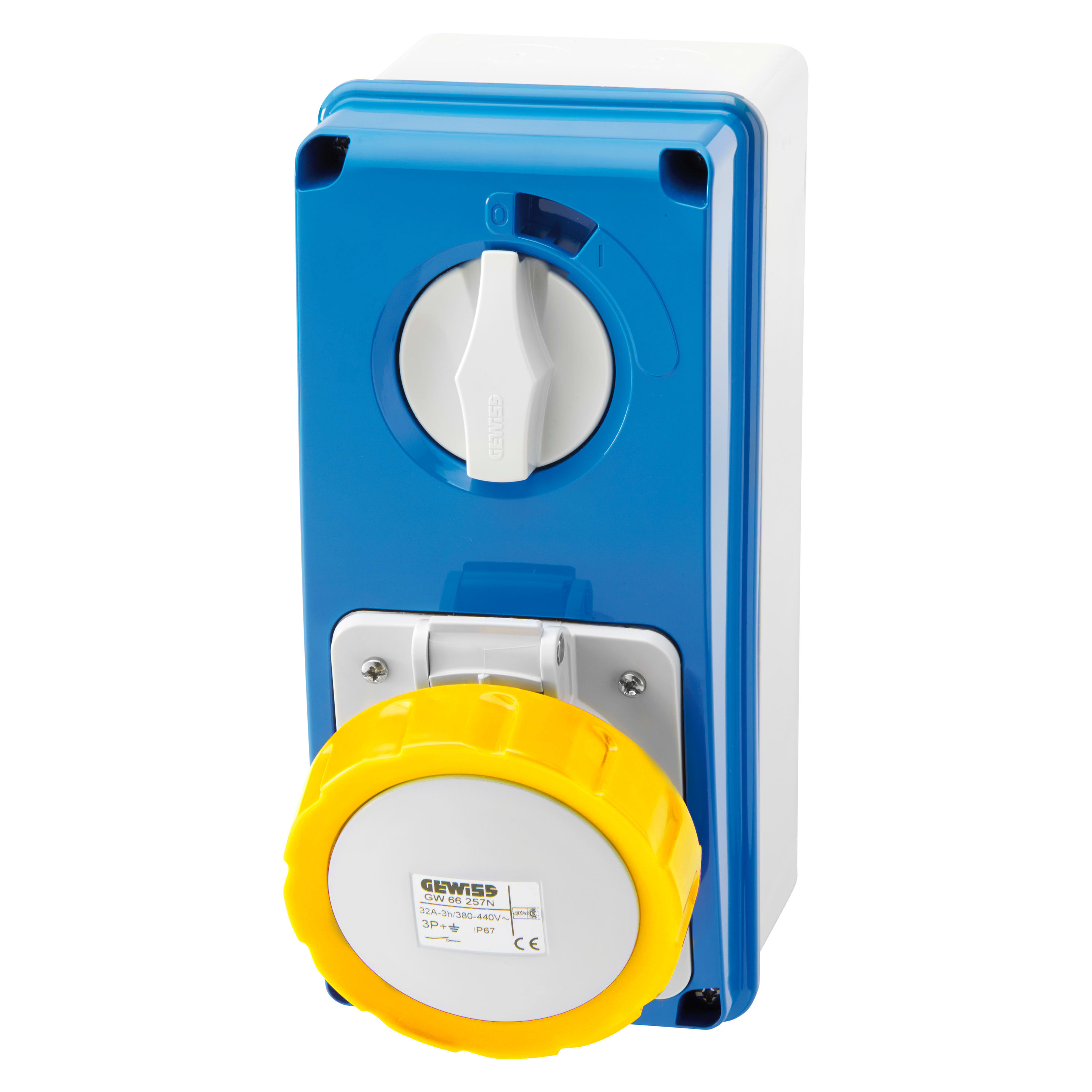 GEWISS - GEWGW66202N PR.BL IP67 C.F.3P+T 16A 110V 4H SBF