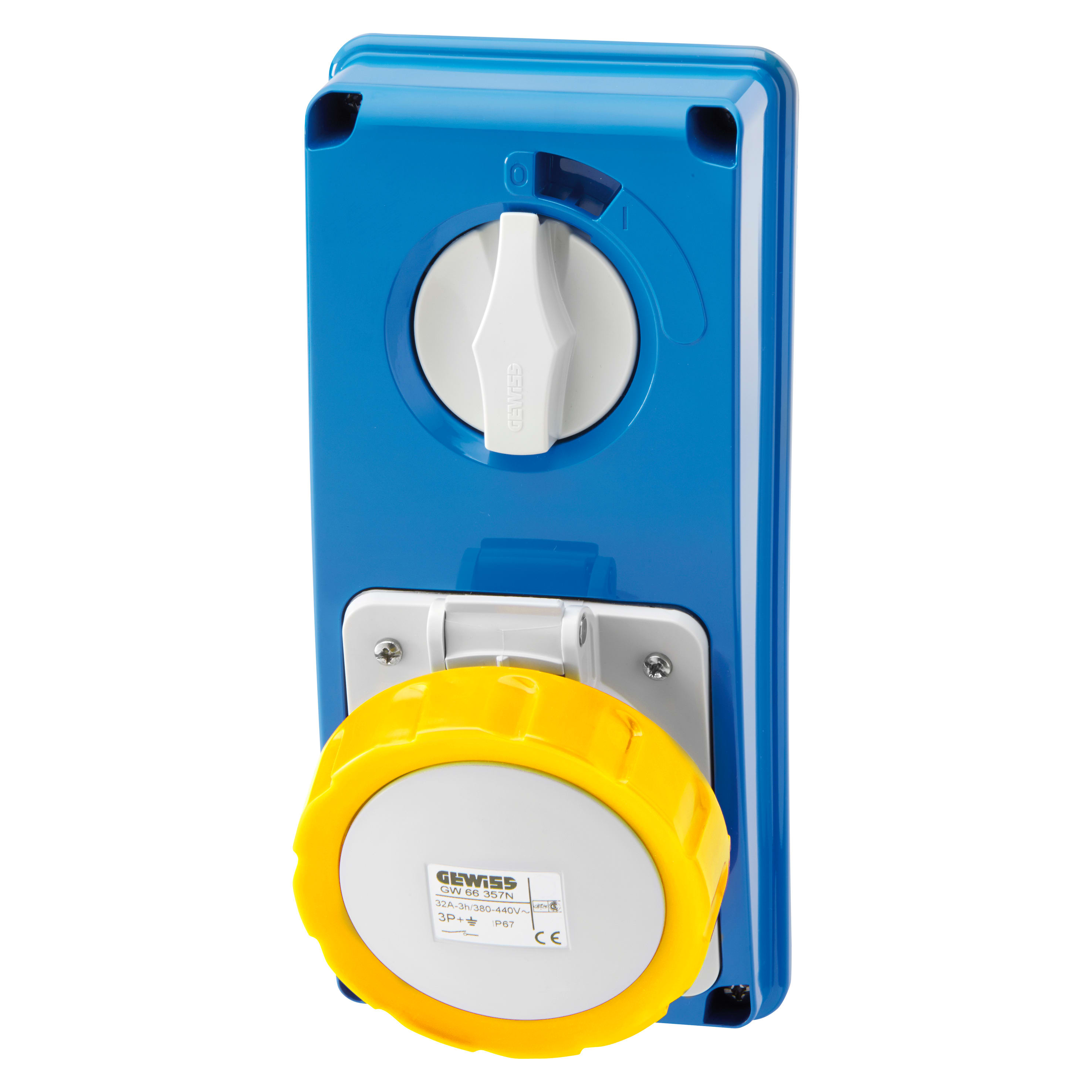 GEWISS - GEWGW66303N PR.BL IP67 S.F.3P+N+T 16A 110V 4H SBF