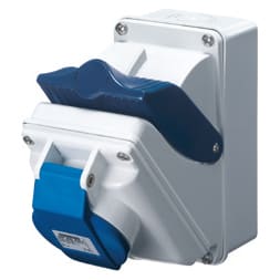 GEWISS - GEWGW66406 COMBIBLOC - CON FONDO - IP44 - 3P+N+T 16A 200-250V - 50/60HZ 9H
