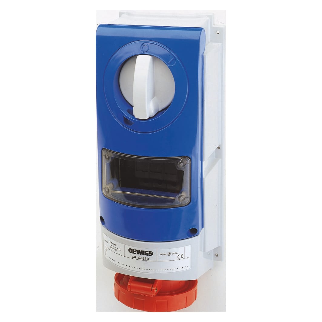 GEWISS - GEWGW66818 PRESA BL.IP66 S.F.2P+T 32A 400V 9H CBF