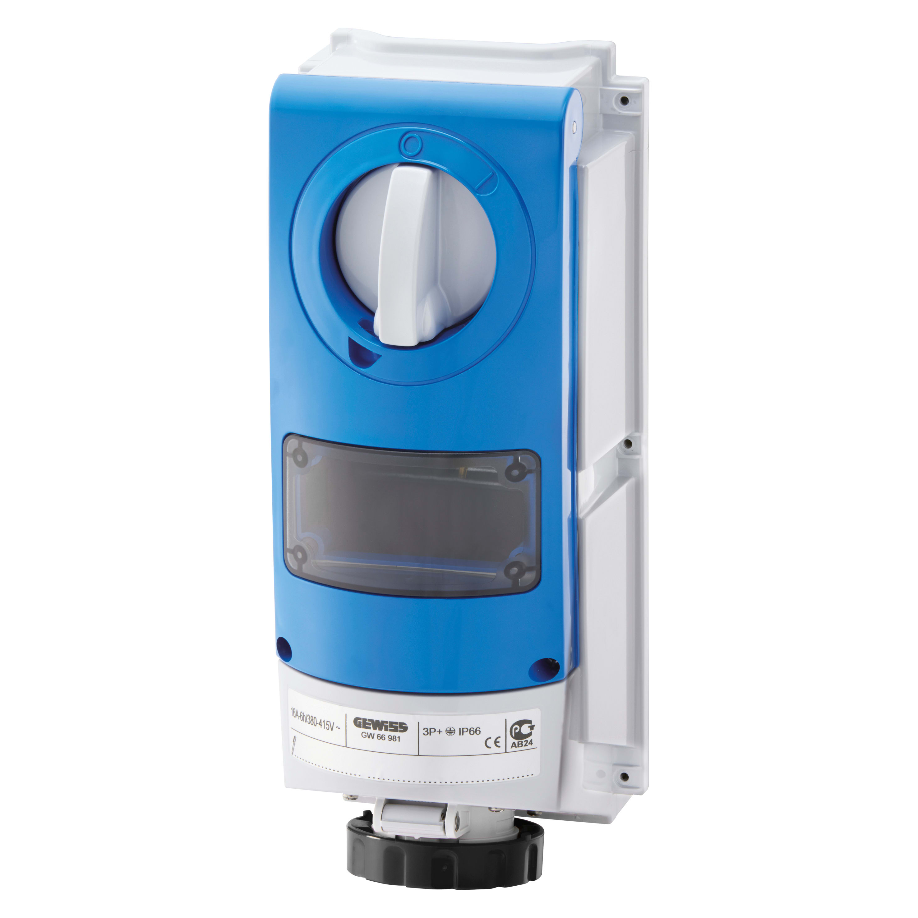 GEWISS - GEWGW66844 PRESA BL.IP66 S.F.3P+T 32A 500V 7H A.M