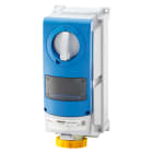 GEWISS - GEWGW66867 PRESA FISSA INTERBLOCCATA VERTICALE - CON FONDO -PER MONTAGGIO APPARECCHIATURE MODULARI - IMPIEGHI GRAVOSI - 3P+T 63A 100-130V-50/60HZ 4H-IP66