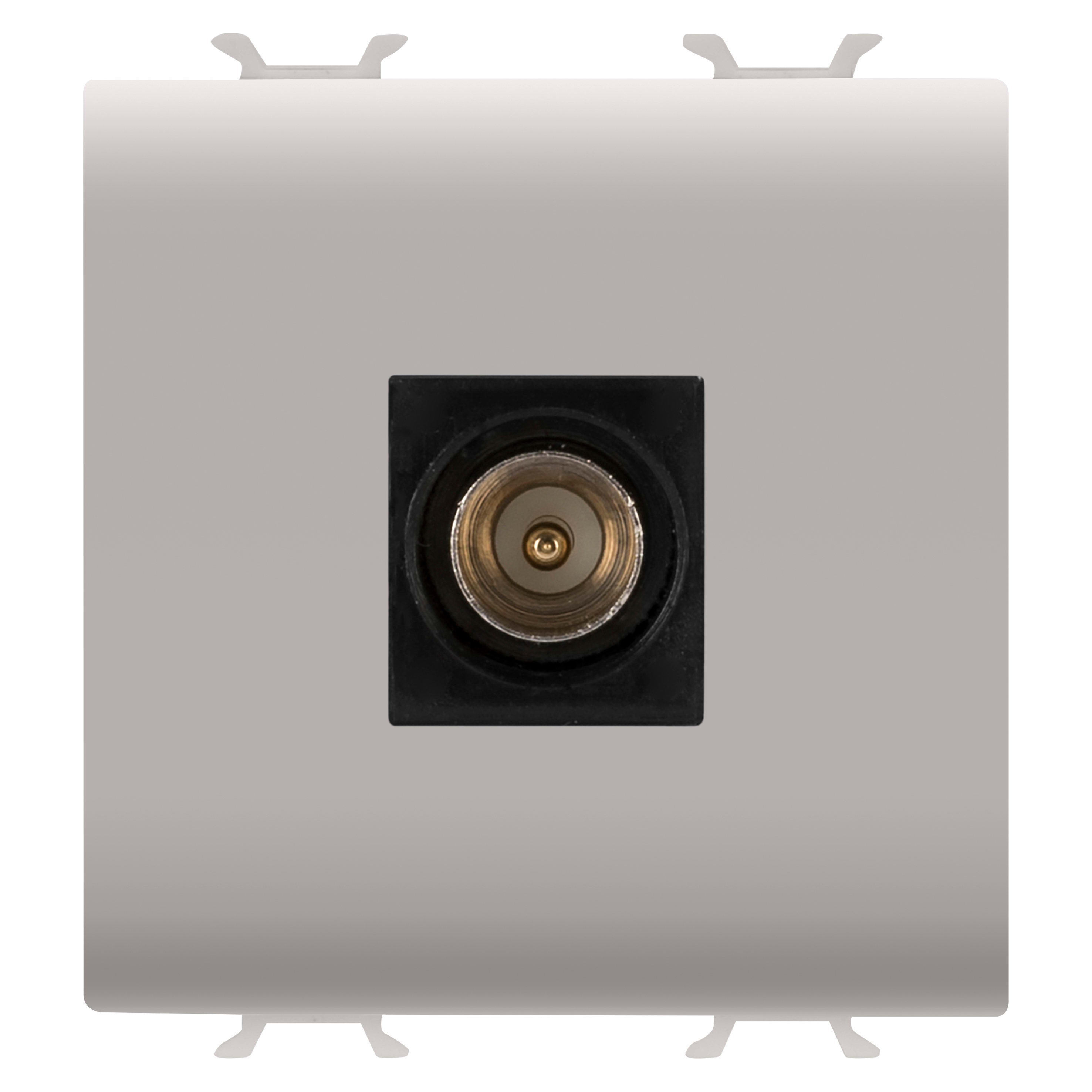 GEWISS - GEWGW13367 PRESA COASSIALE TV SCHERMATURA CLASSE A - CONNETTORE IEC MASCHIO 9,5mm - DIRETTA - 2 MODULI - NATURAL BEIGE SATINATO - CHORUSMART