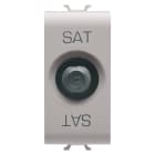 GEWISS - GEWGW13372 PRESA TV/SAT SCHERMATURA CLASSE A - CONNETTORE F FEMMINA - PASSANTE 5 dB - 1 MODULO - NATURAL BEIGE SATINATO - CHORUSMART