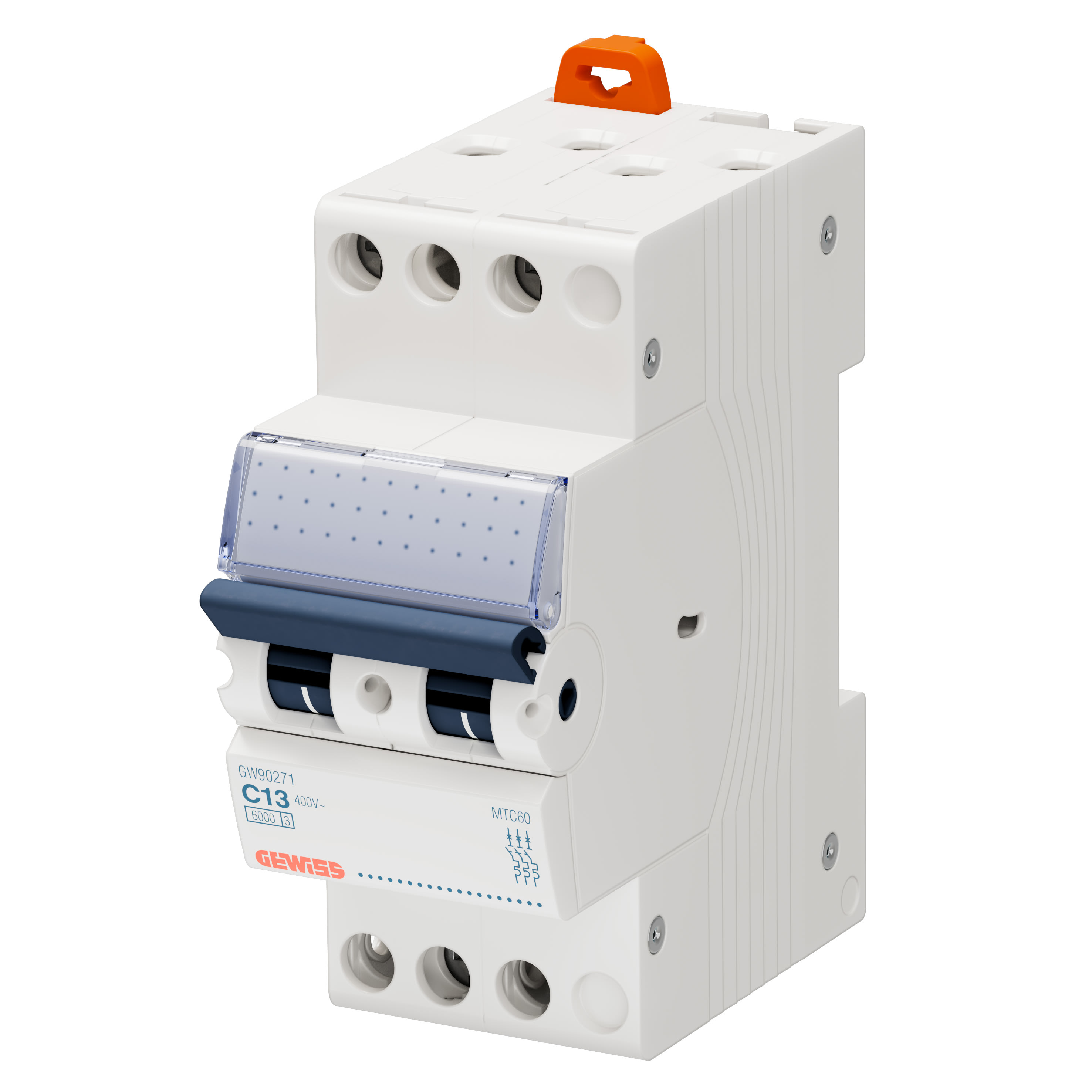 GEWISS - GEWGW90271 INTERRUTTORE MAGNETOTERMICO COMPATTO - MTC 60 - 3P CURVA C 13A - 2 MODULI