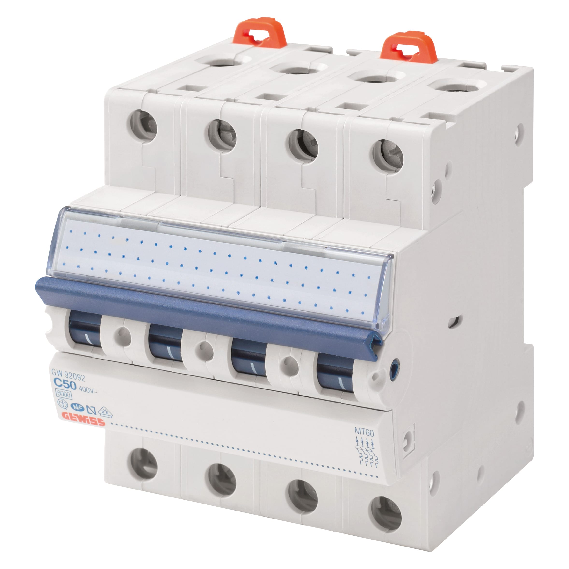 GEWISS - GEWGW92294 INTERRUTTORE MAGNETOTERMICO - MT 60 - 4P CURVA B 13A - 4 MODULI