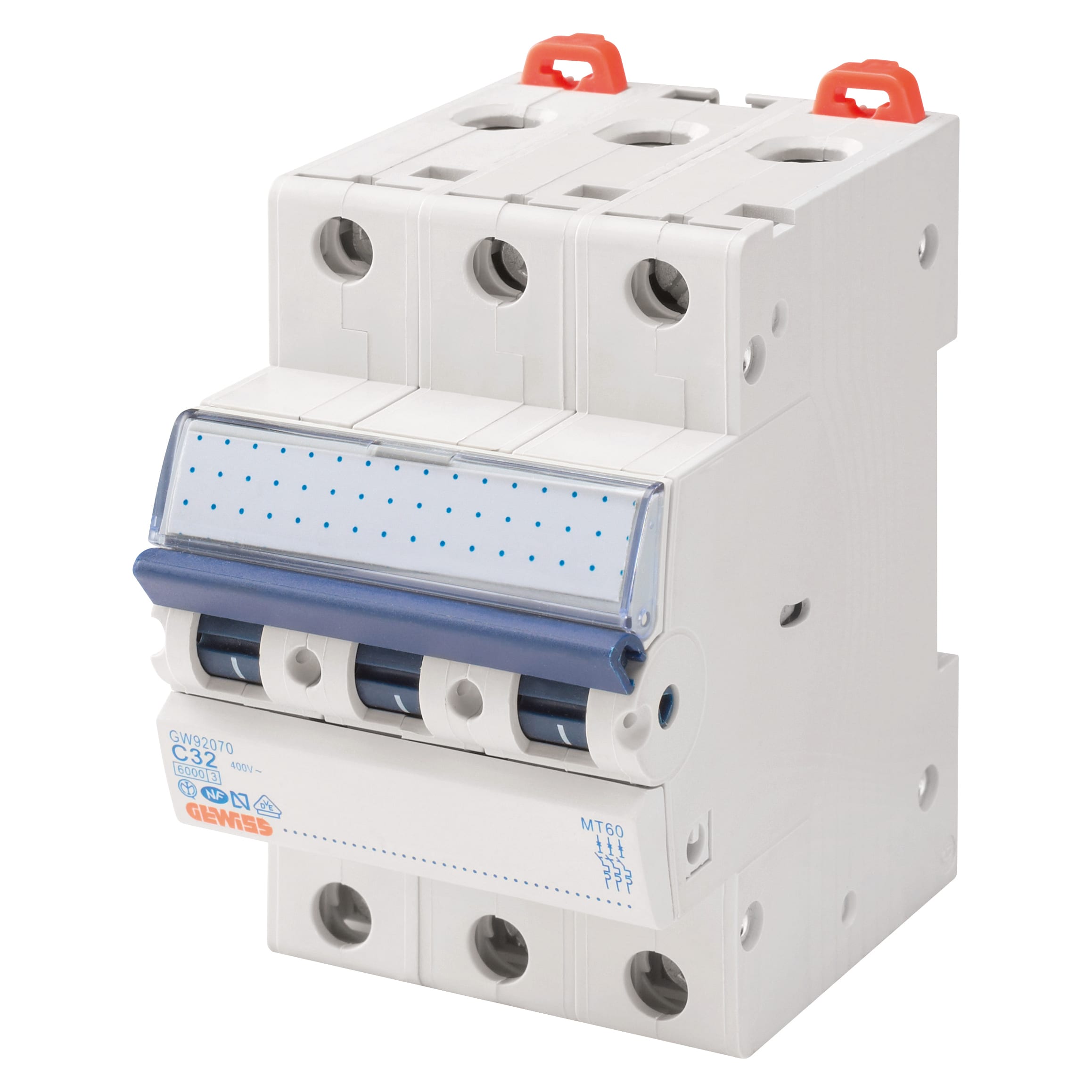 GEWISS - GEWGW92474 INTERRUTTORE MAGNETOTERMICO - MT 60 - 3P CURVA D 13A - 3 MODULI