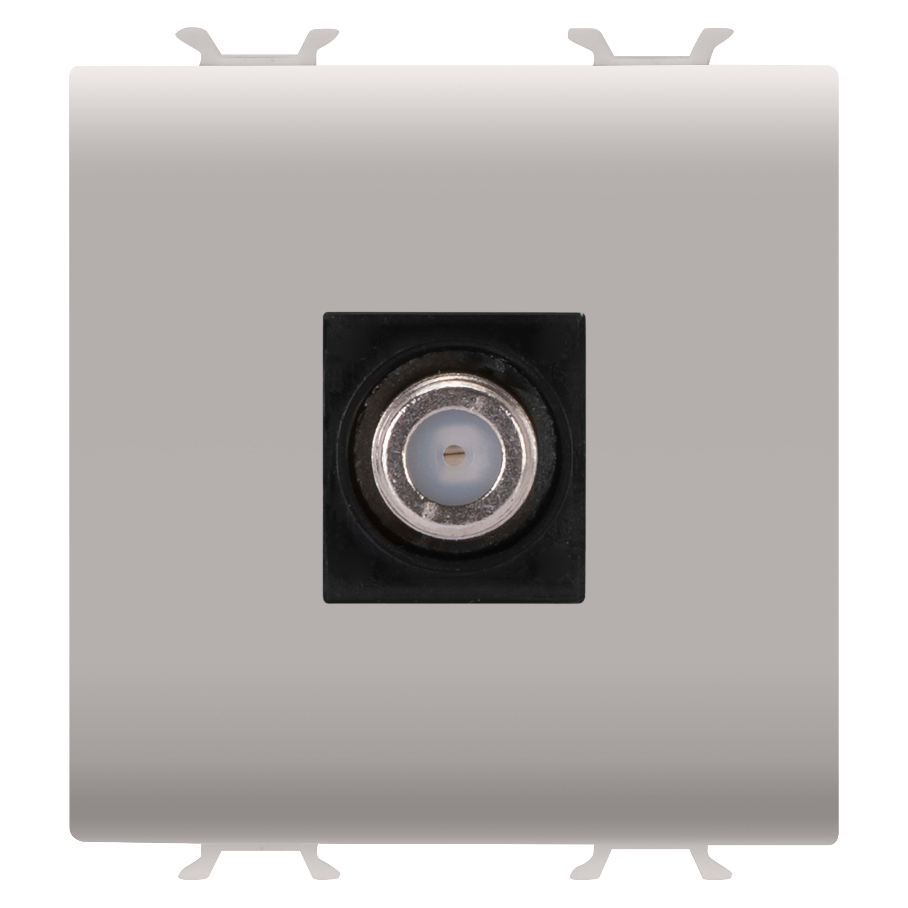 GEWISS - GEWGW13377 PRESA COASSIALE TV SCHERMATURA CLASSE A - CONNETTORE F FEMMINA - DIRETTA - 2 MODULI - NATURAL BEIGE SATINATO - CHORUSMART