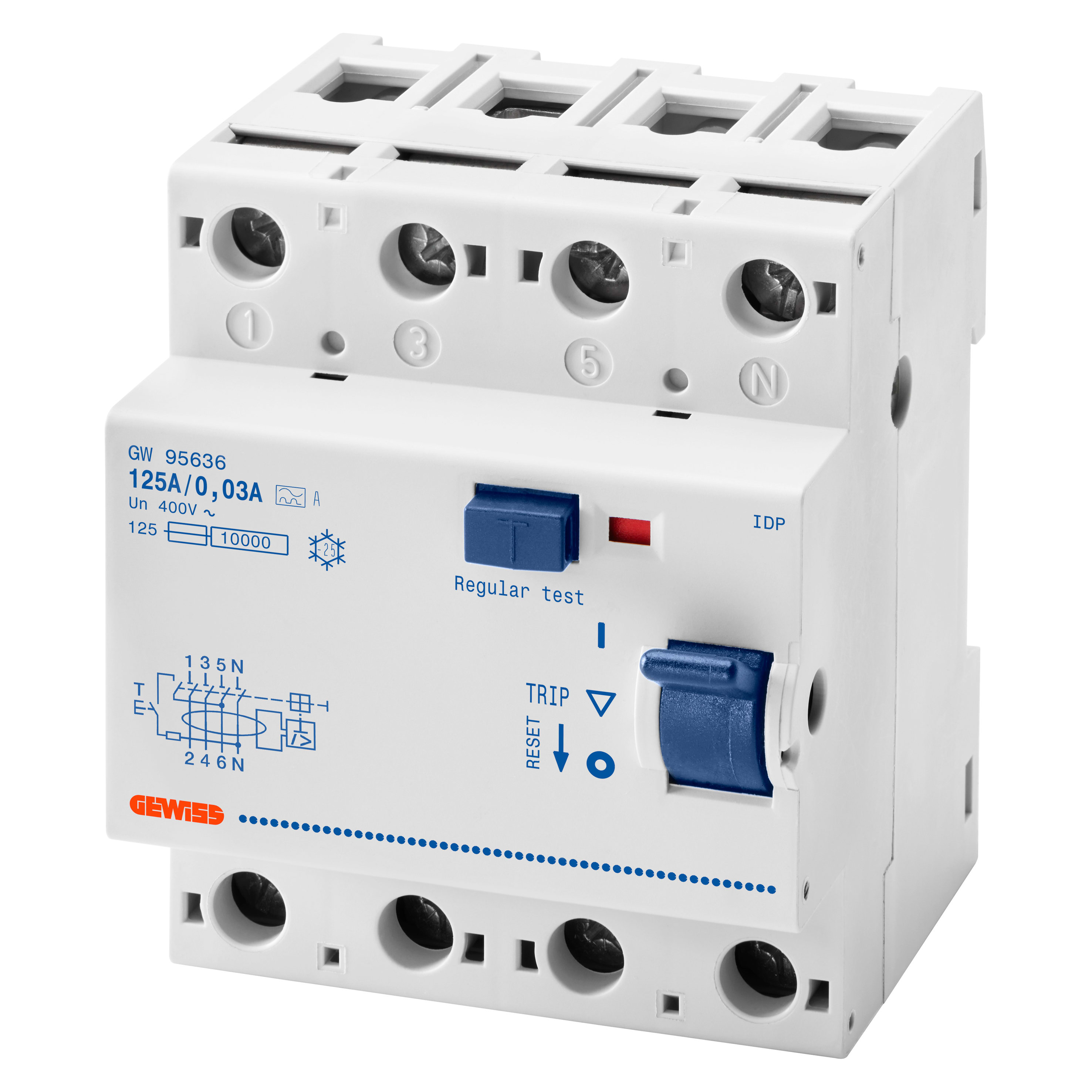 GEWISS - GEWGW95631 INT.DIFF.PURO 4P 125A AC/0,03 4M