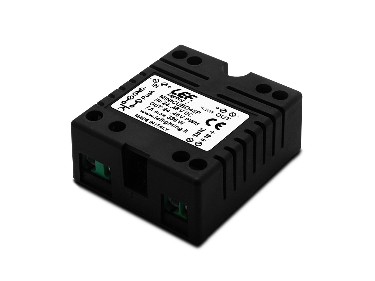 LEF LIGHTING SRL - LEFMINICUBO48P INTER. DIMM. 24-48VDC 7A PUSH/0-10V