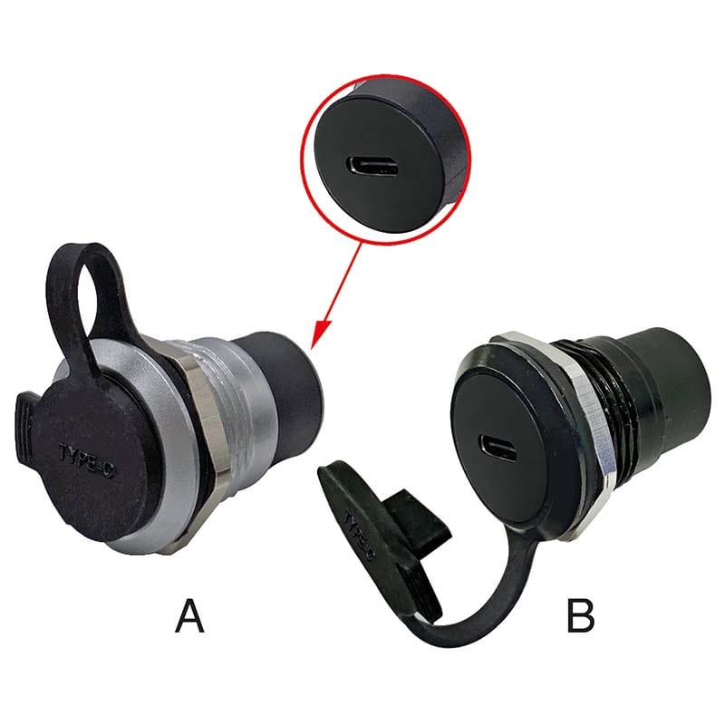 ELCART DISTRIBUTION - ERT421002200 PRESA USB-C F/F DA PANNEL. NERO