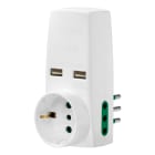 VIMAR SPA - VIW0P00332.B Adattatore S11+2P11+P30+2USB bianco