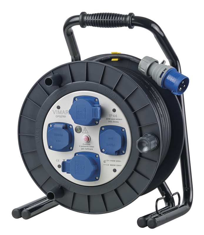 VIMAR SPA - VIW0P32761 AVVOLGICAVO INDUSTRIALE 16A 4 USCITE 30M