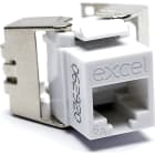 EXCEL - EXL100-188-WT Excel Cat6A Unscr Low Profile K/S Jack T