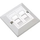 EXCEL - EXL100-433 Excel Cat6 UTP Unscr 2 Mod White w/ 1 Ga