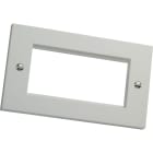 EXCEL - EXL100-718 Excel White Double Gang Flat Plate witho