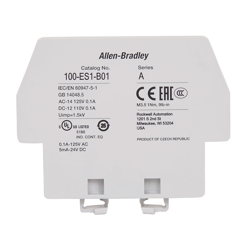 ROCKWELL AUTOMATION - RCK100-ES2-11 AUXILIARY CONTACT 1 NO 1 NC