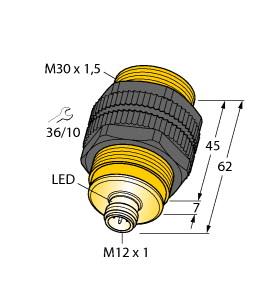 TURCK BANNER SRL - TUK4316601 BI10-EM30-RZ3X 10M