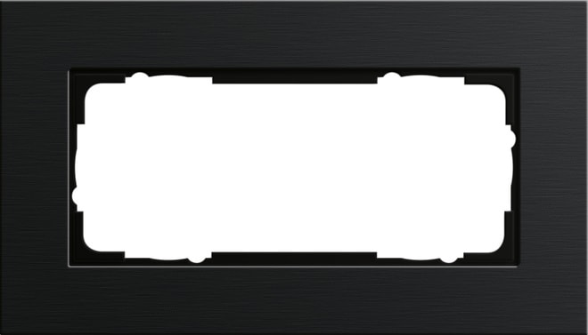 GIRA - GIR1002126 PLACCA 2-M S/COC GIRA ESPRIT ALLUM.NERO(