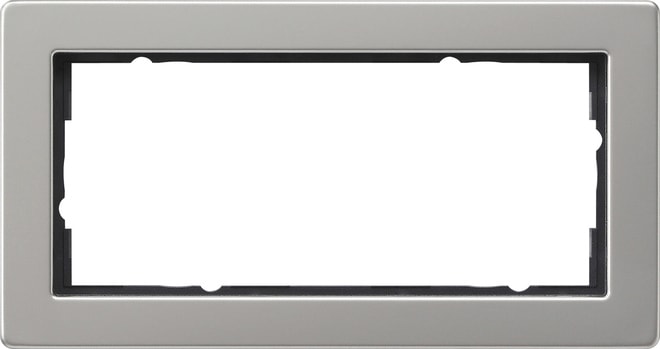 GIRA - GIR100233 PLACCA 2-M S/COC GIRA E2 ACCIAIO INOX