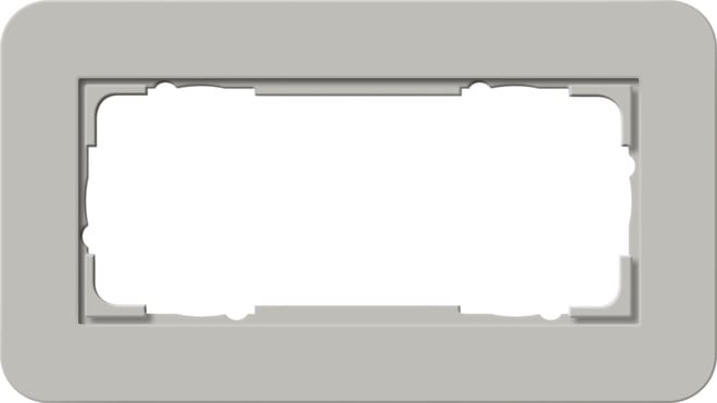 GIRA - GGI1002412 Abdeckrahmen 2f o.M. Gira E3 Grau/Reinwe