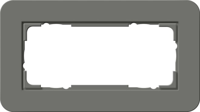 GIRA - GIR1002423 Abdeckrahmen 2f o.M. Gira E3 Dklgrau/Ant