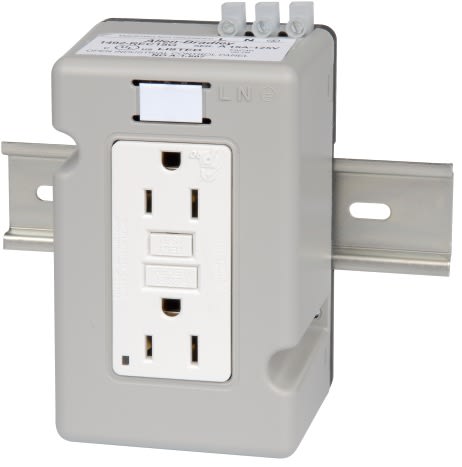 ROCKWELL AUTOMATION - RCK1492-REC15G IEC GFCI RCPT, 15A, DIN RAIL MTG