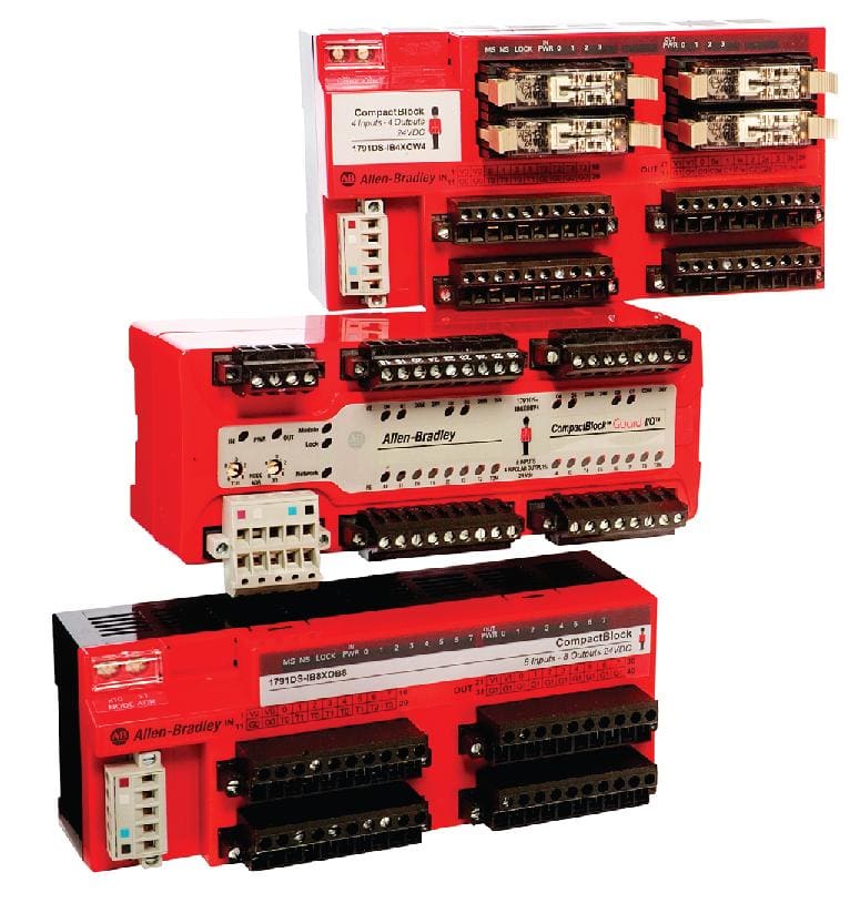ROCKWELL AUTOMATION - RCK1791DS-IB8XOB8 GUARD I/O 16 POINT DIGITAL COMB MODULE