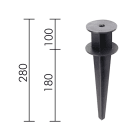 SIMES SPA - SMVS.1004.09 PICCHETTO PLASTICA MICROFOCUS NER